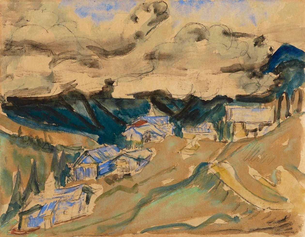 Alpenlandschap door Ernst Ludwig Kirchner