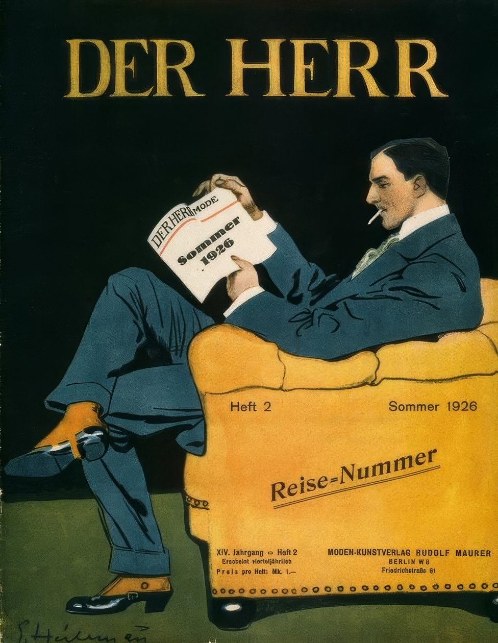 De heer / Mode zomer 1926 door Ernst Heilemann