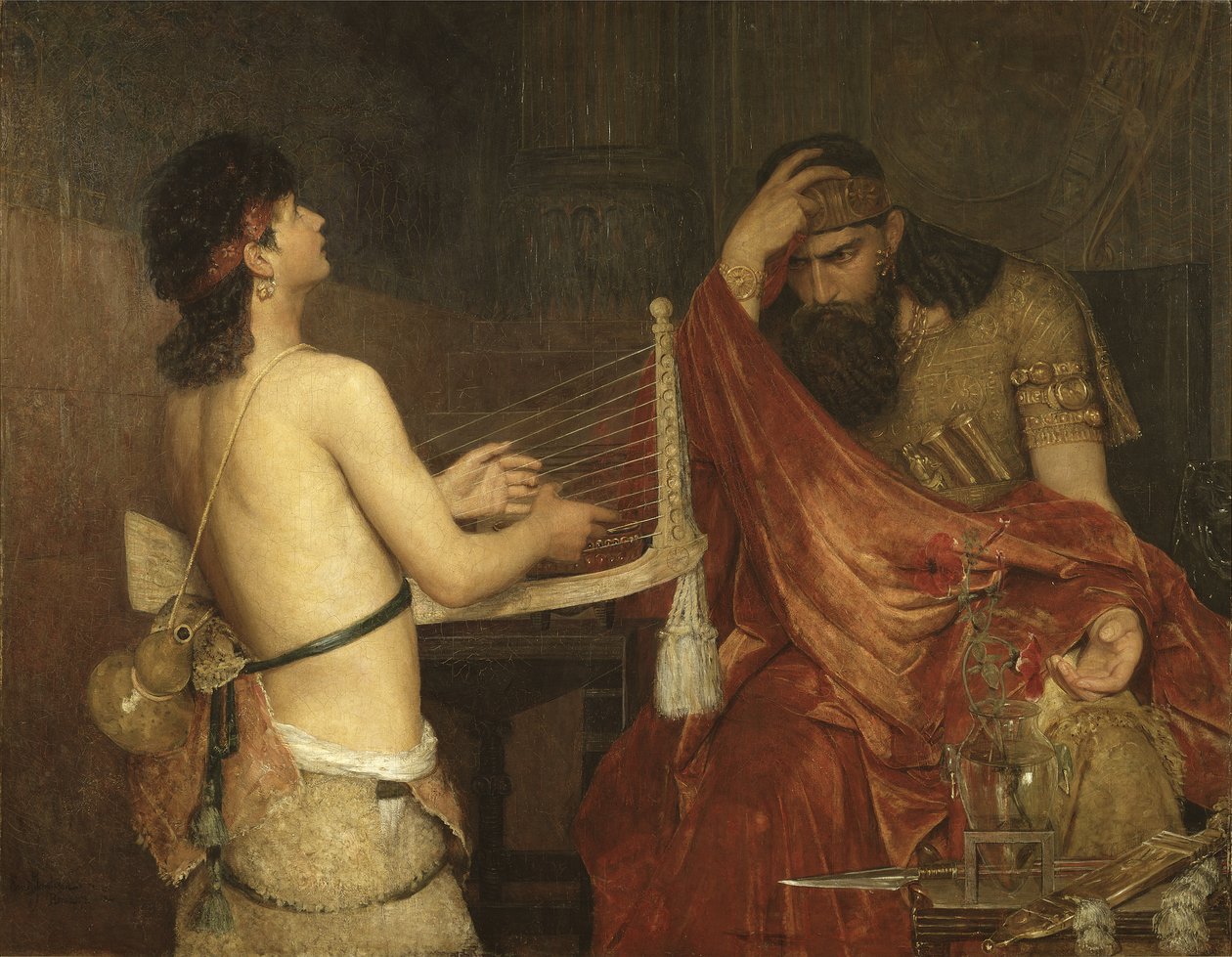 David en Saul, 1878 door Ernst Josephson