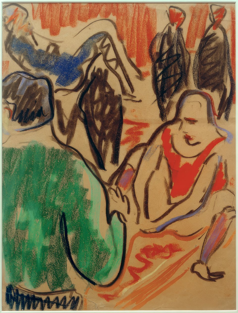 Artiesten (groep mensen) door Ernst Ludwig Kirchner