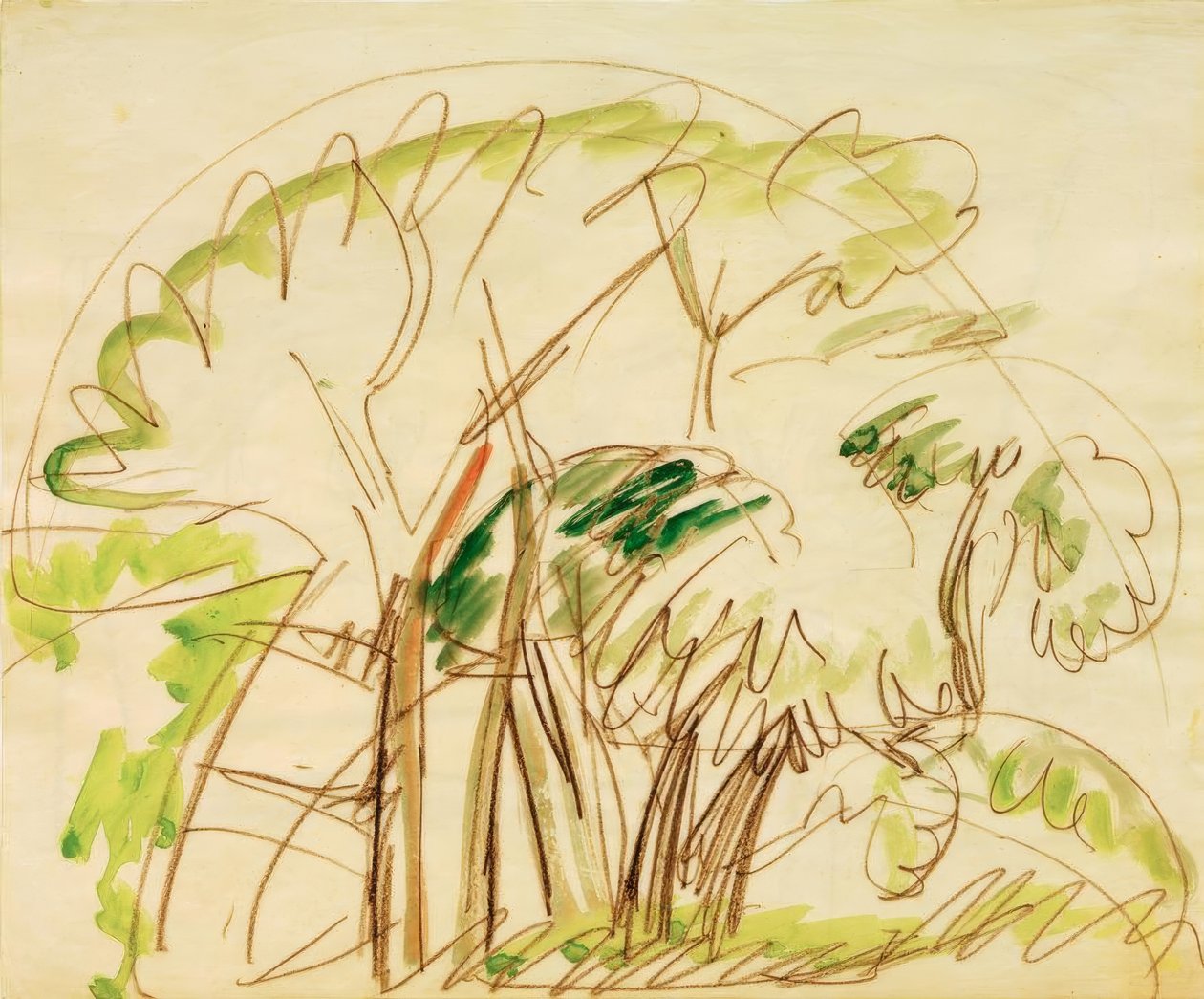 Boomgroep op Fehmarn door Ernst Ludwig Kirchner