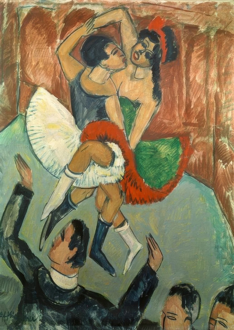 Zwarte vrouwen dansen door Ernst Ludwig Kirchner