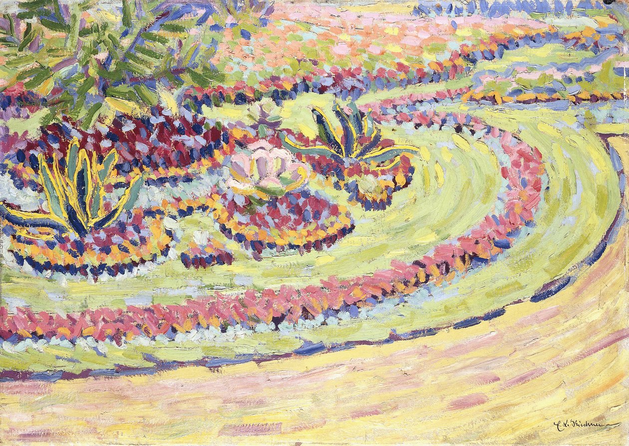 Blumbenbeete door Ernst Ludwig Kirchner