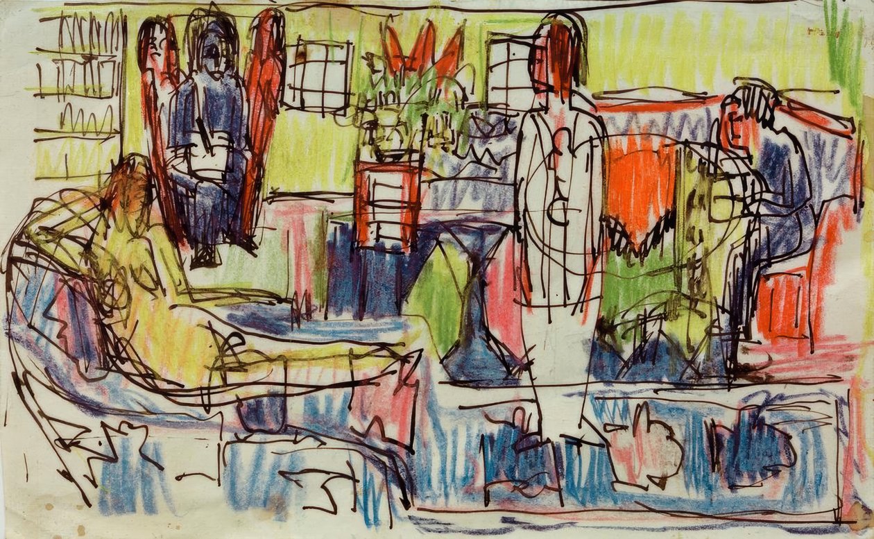 Moderne bohemien door Ernst Ludwig Kirchner