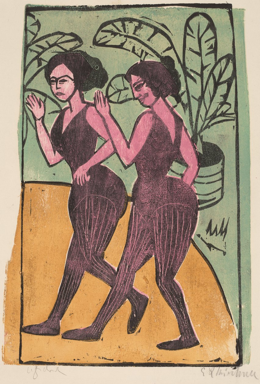 Engelse stepdansers, 1911 door Ernst Ludwig Kirchner