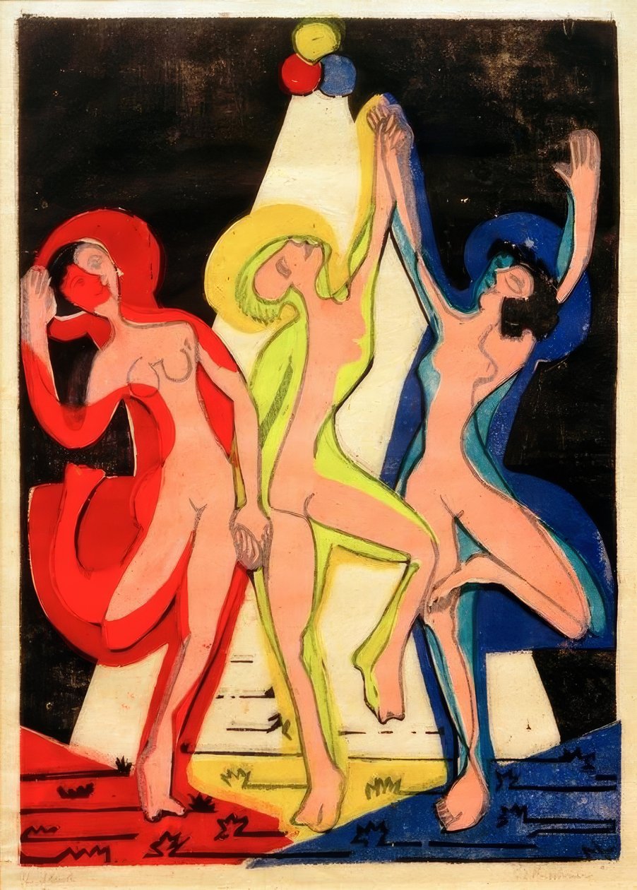 Kleuren dans door Ernst Ludwig Kirchner