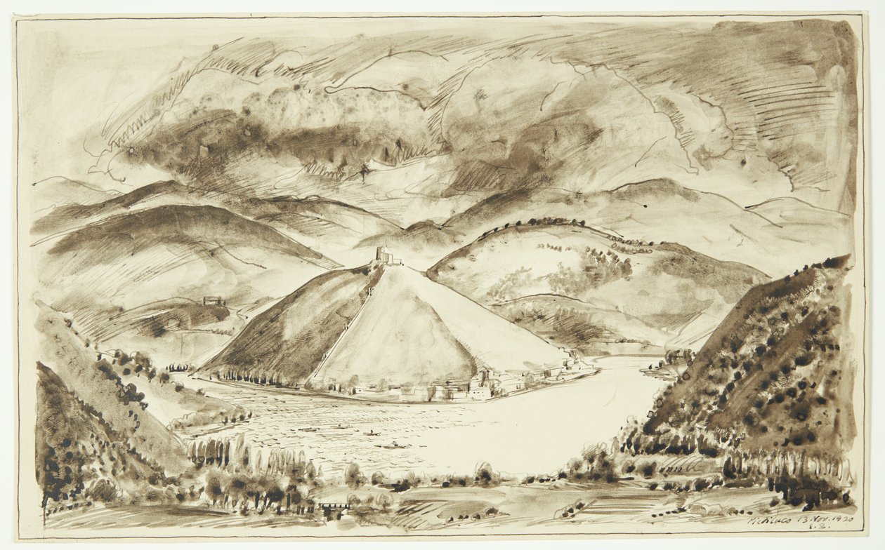 Italiaans landschap door Ernst Zeuthen