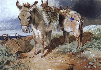 Ezels, 1855 door Erskine Nicol