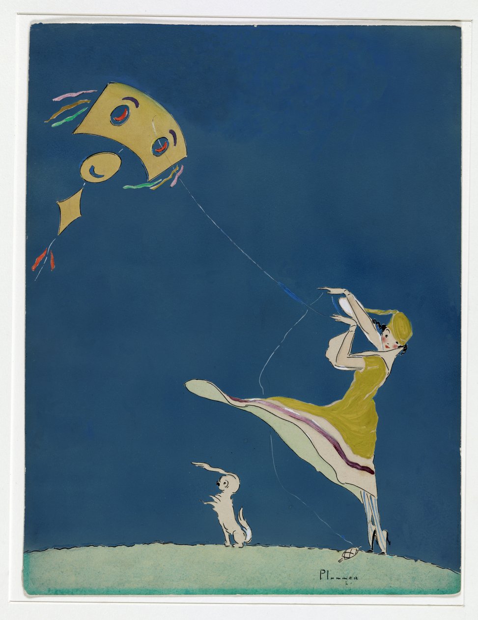 Meisje met een vlieger, Vanity Fair omslag, mei 1917 door Ethel McClellan Plummer