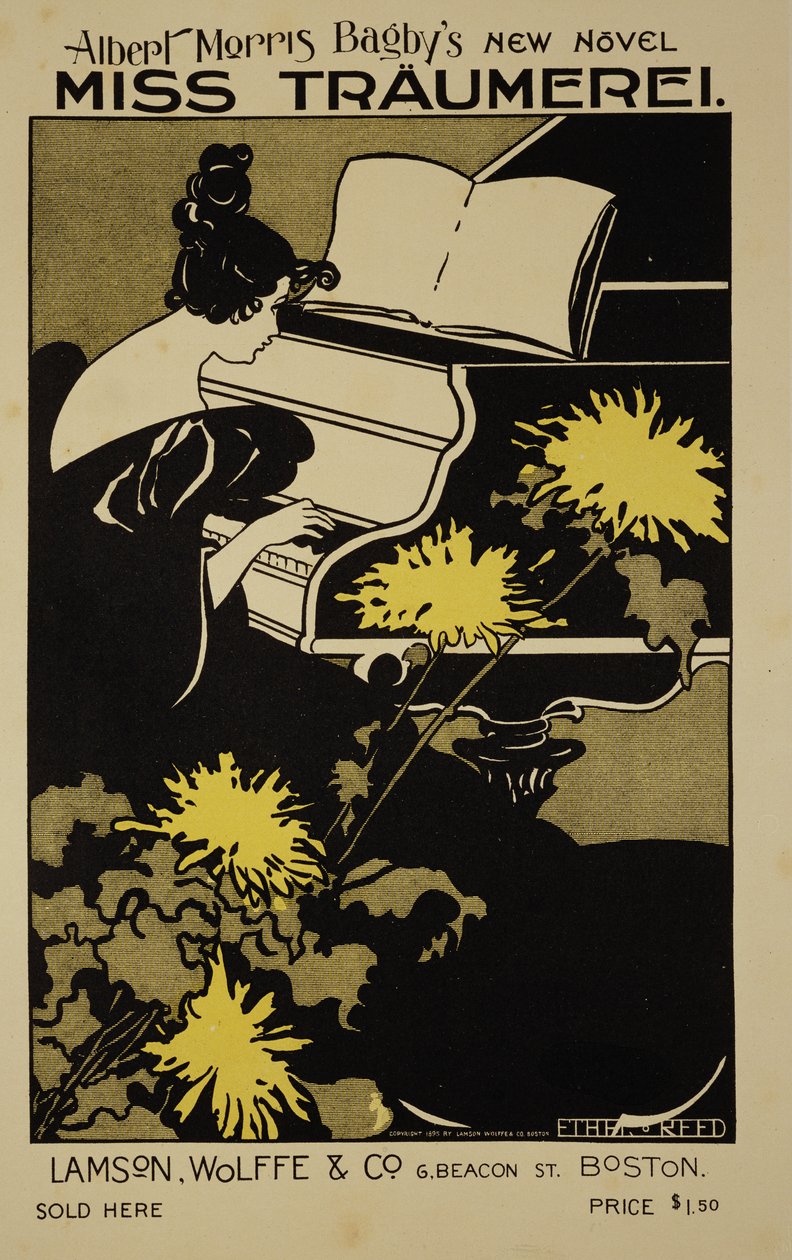 Reproductie van een poster die de roman 