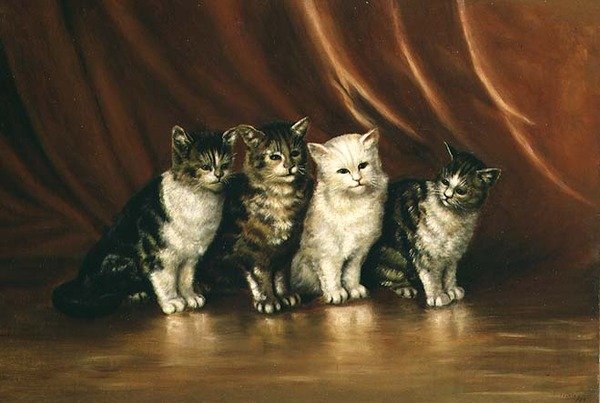 Vier Katten door Ethel Leigh