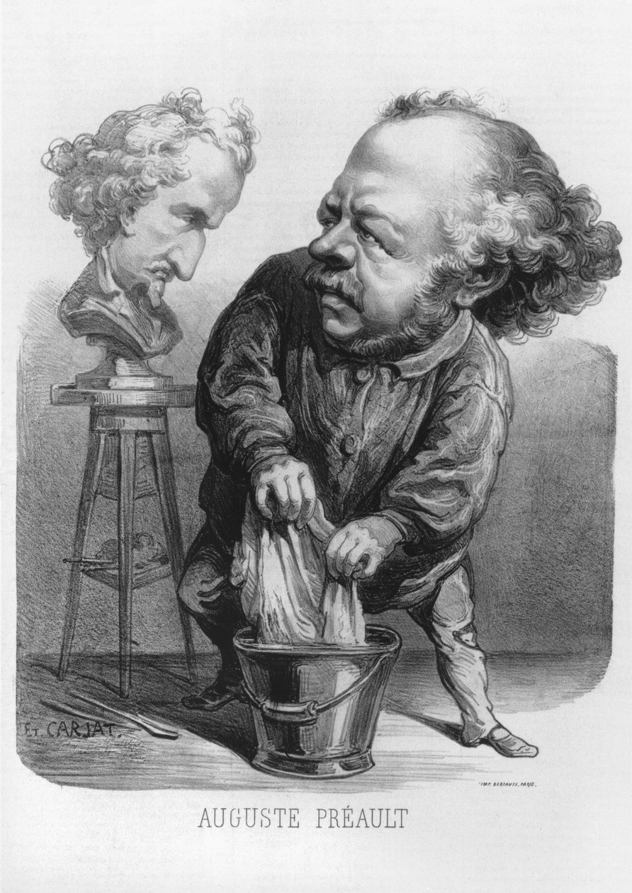 Auguste Preault (1809-79), karikatuur uit 
