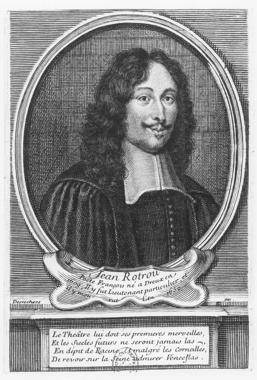 Portret van Jean de Rotrou door Etienne Jehandier Desrochers