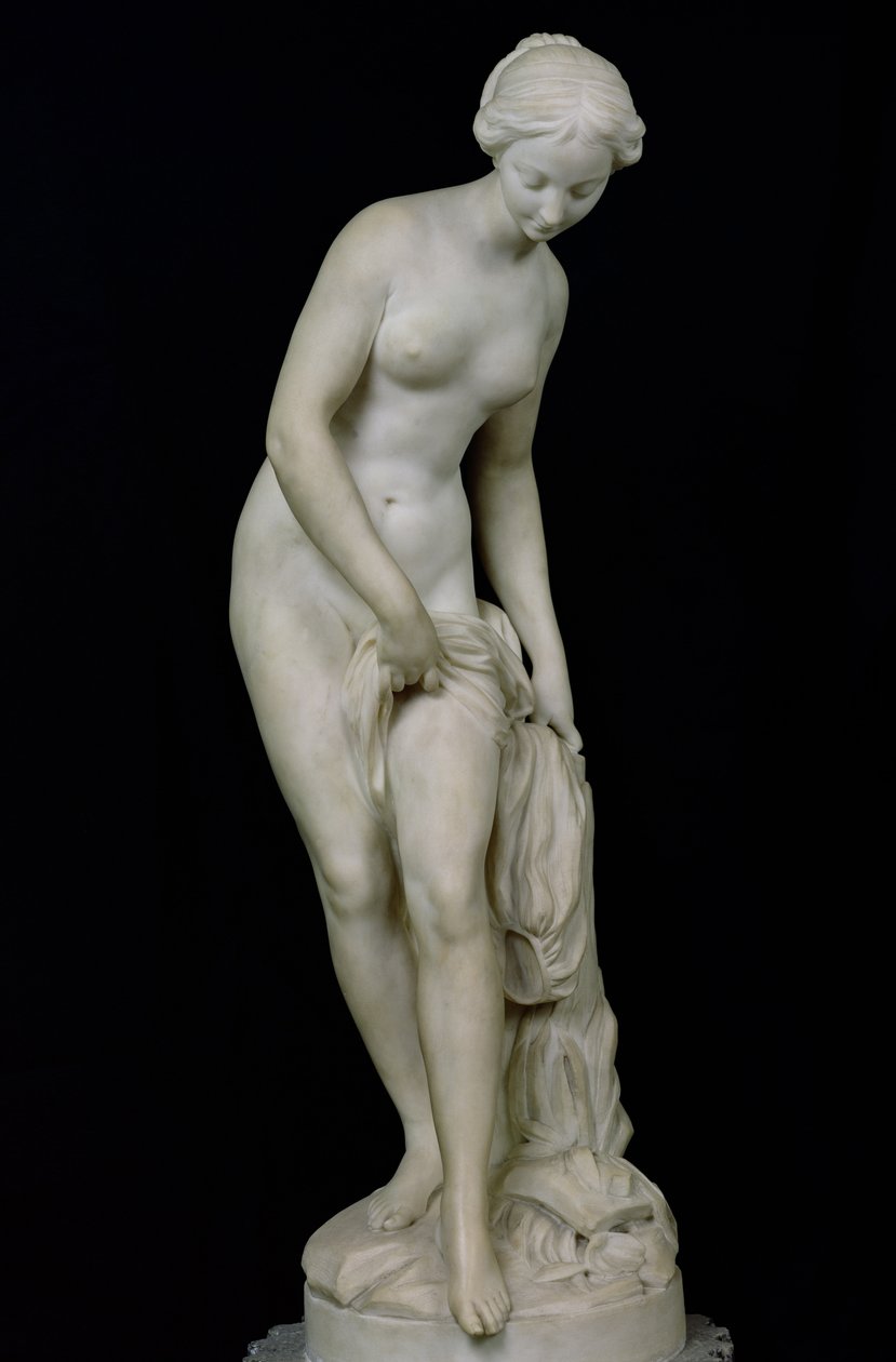 Bader die in een bad stapt, 1757 door Etienne Maurice Falconet