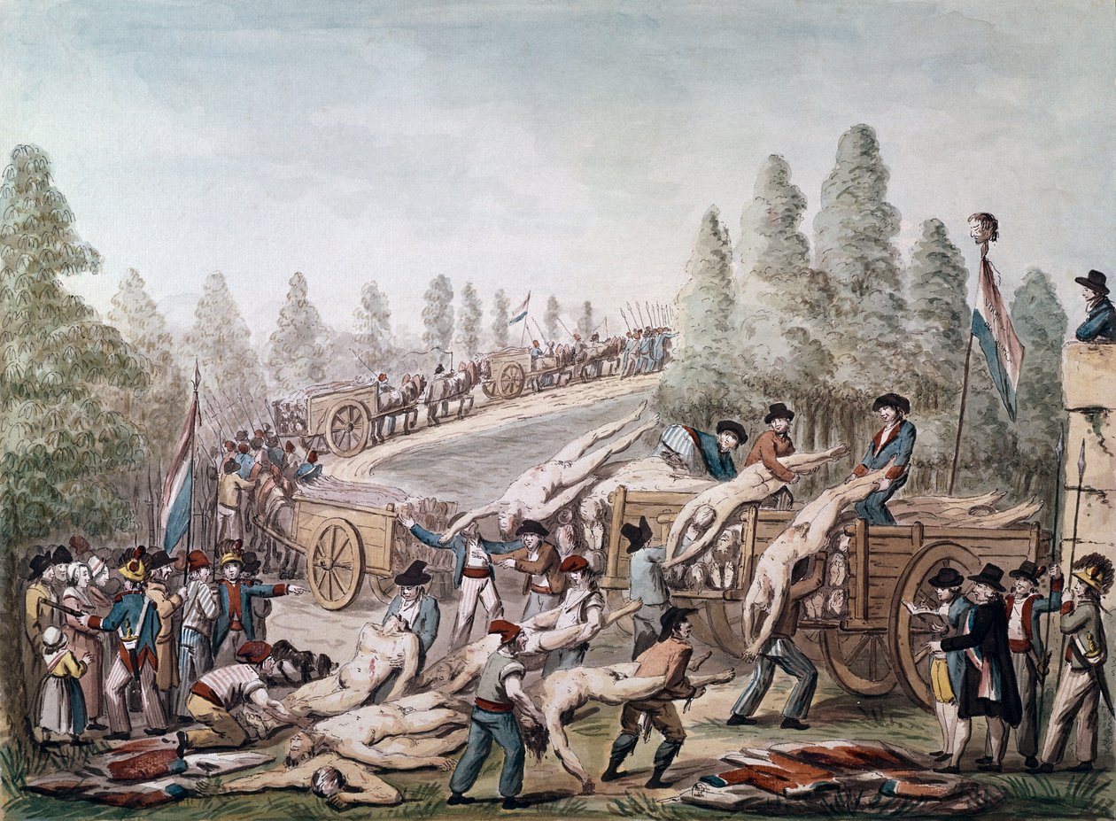 Transport van slachtoffers van de Terreur door Etienne Bericourt