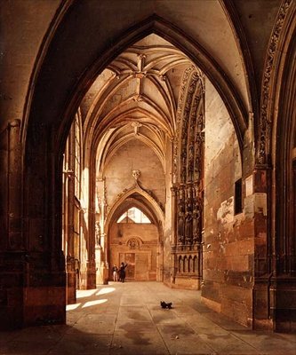 Portaal van St. Germain in Auxerre door Etienne Bouhot