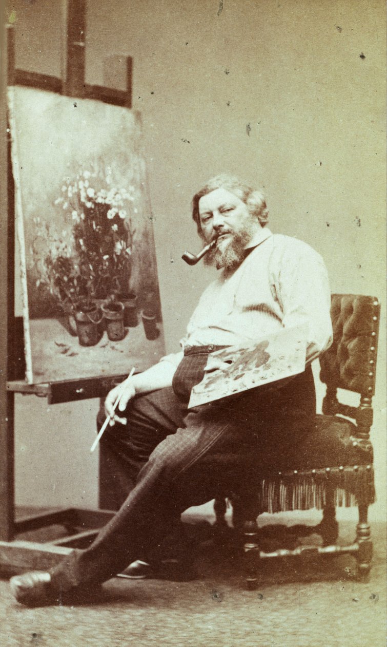 Gustave Courbet, 1860s door Etienne Carjat