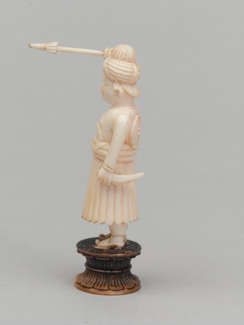 Zwarte pion, schaakstuk, India, circa 1820 door Etienne Lenoir