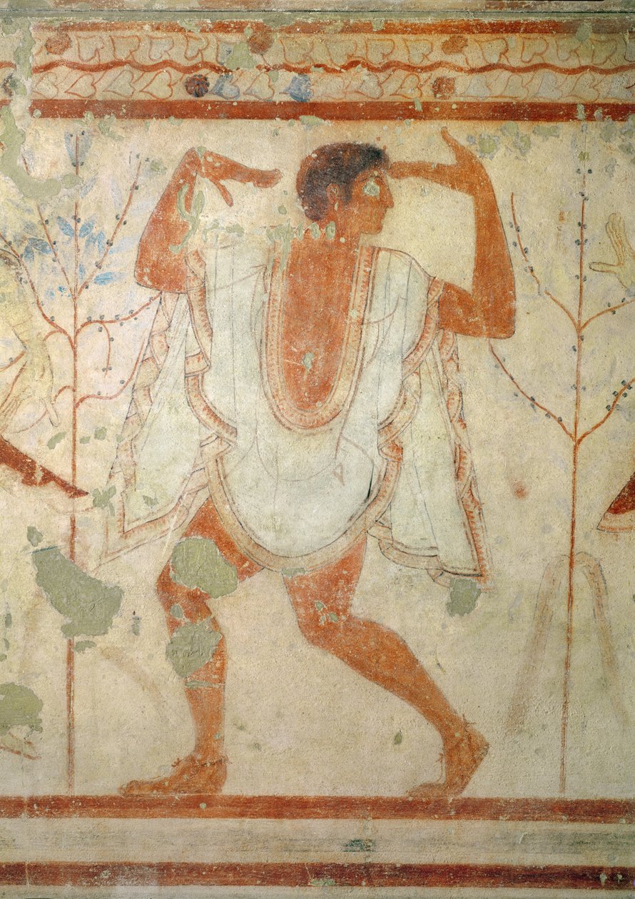 Danseres uit het graf van de Triclinium, ca. 470 v.Chr. door Etruscan