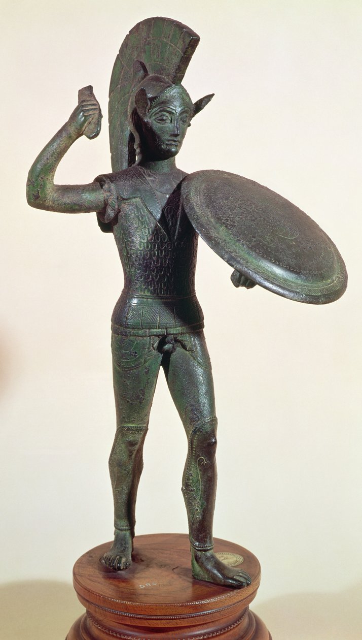 De god Mars of een krijger door Etruscan