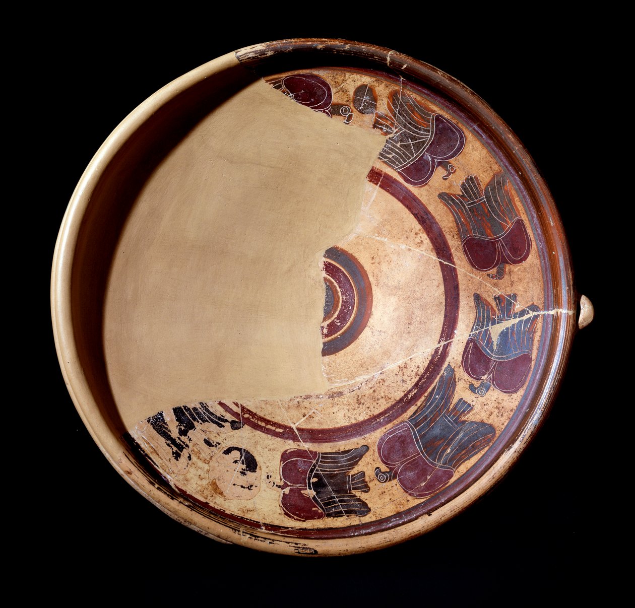 Terracotta plaat die dieren voorstelt, 600-590 v.Chr. door Etruscan
