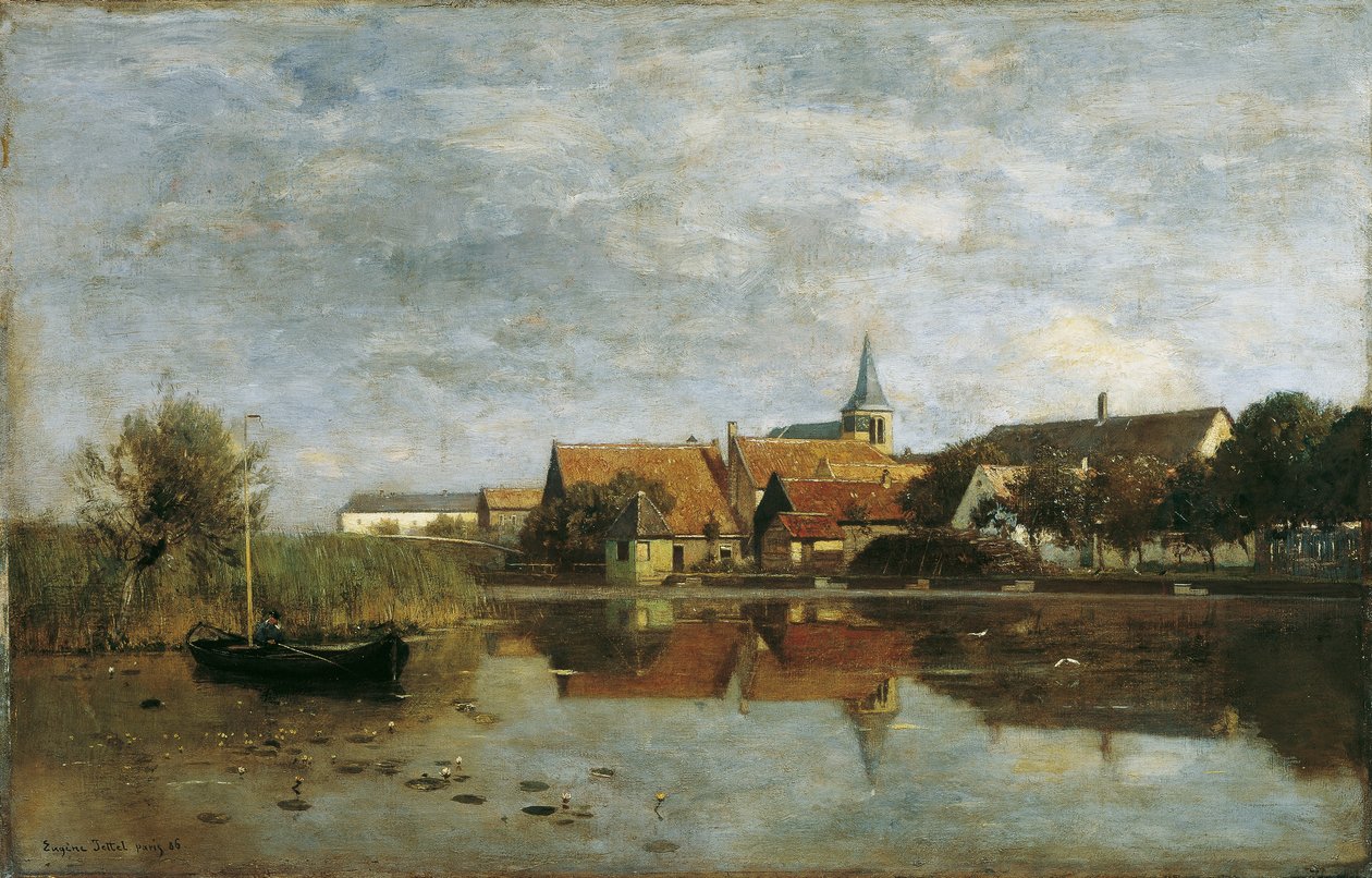 Gezicht op Giessen (Noord-Brabant) door Eugen Jettel