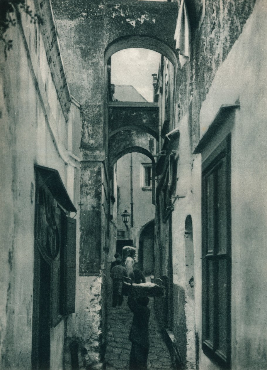 Straat van Capri, Italië, 1927 door Eugen Poppel