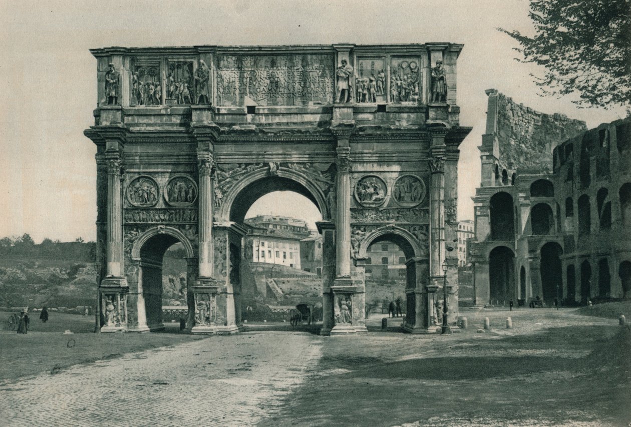 De Boog van Constantijn, Rome, Italië door Eugen Poppel