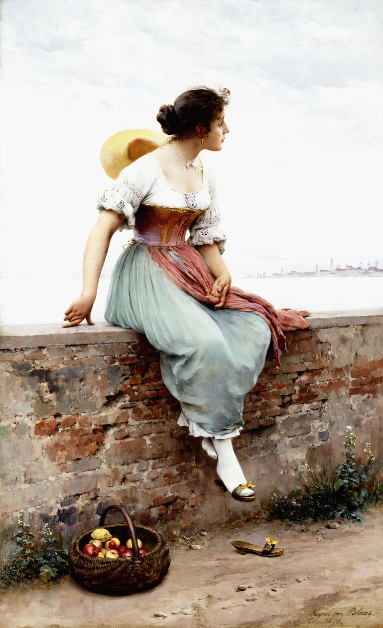 Een peinzend moment, 1896 door Eugen von Blaas