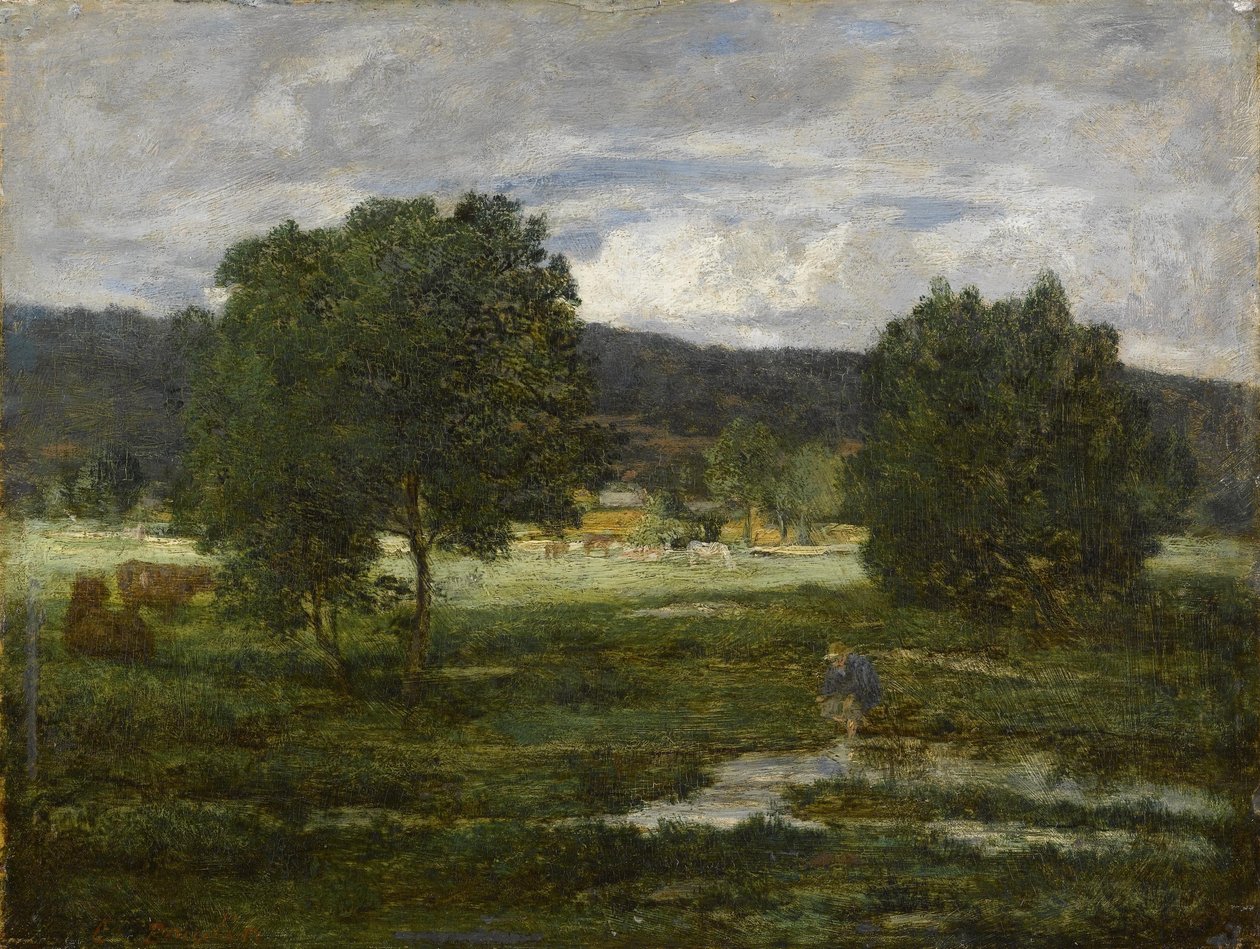 Boslandschap door Eugene Louis Boudin