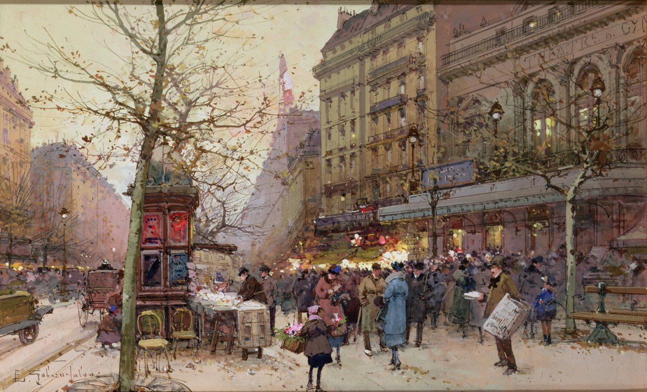 De Grote Boulevards door Eugene Galien Laloue