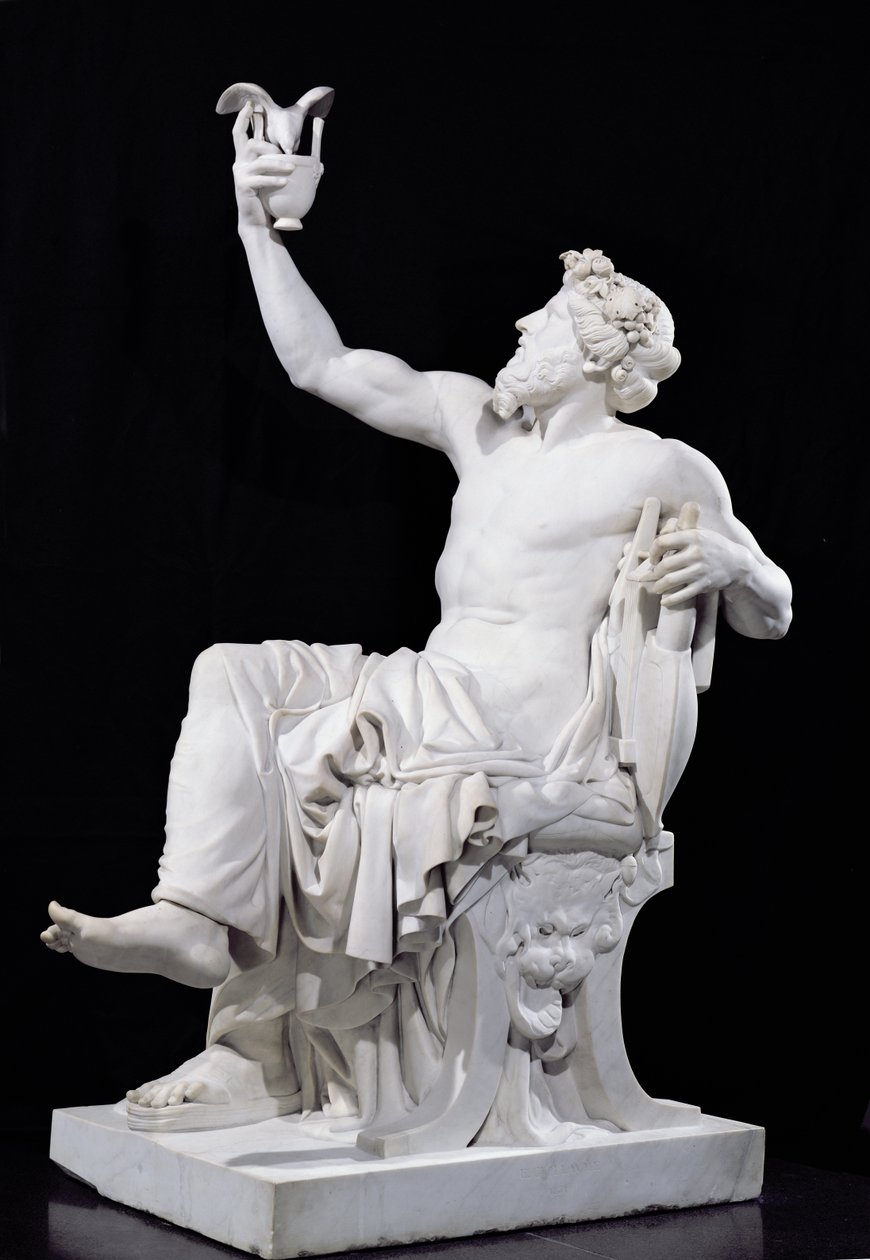 Anacreon, 1851 (marmer) door Eugene Guillaume