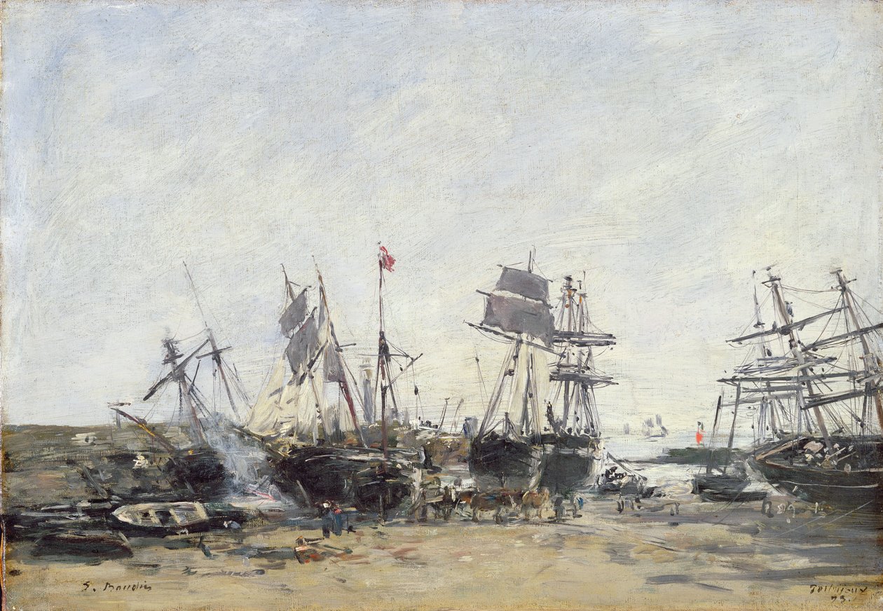 Portrieux, ca. 1873 door Eugene Louis Boudin