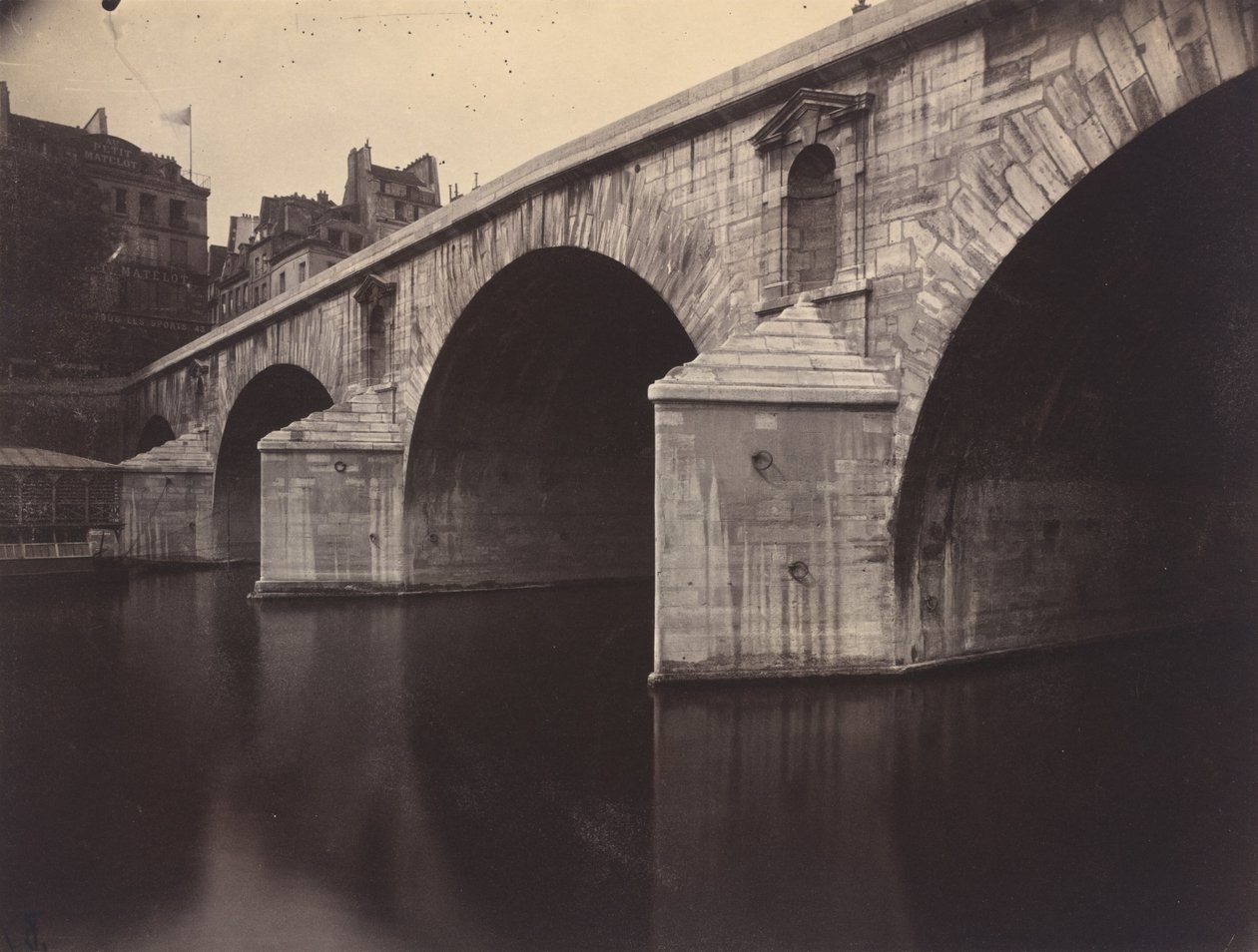 Pont Marie, 1912 (foto) door Eugène Atget