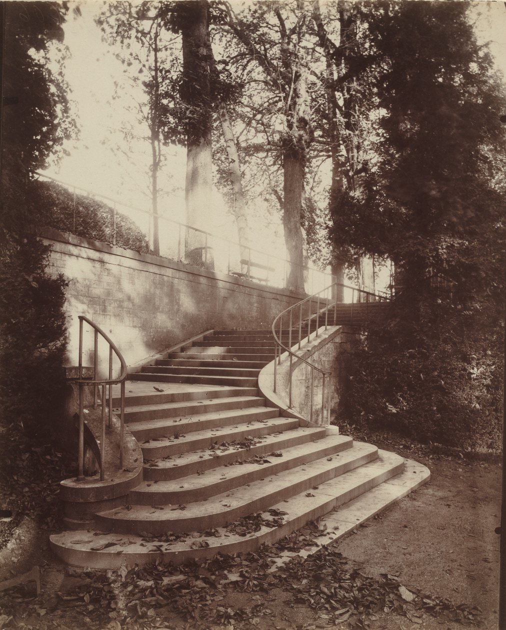 De Trappen van Saint-Cloud,1906 (foto) door Eugène Atget