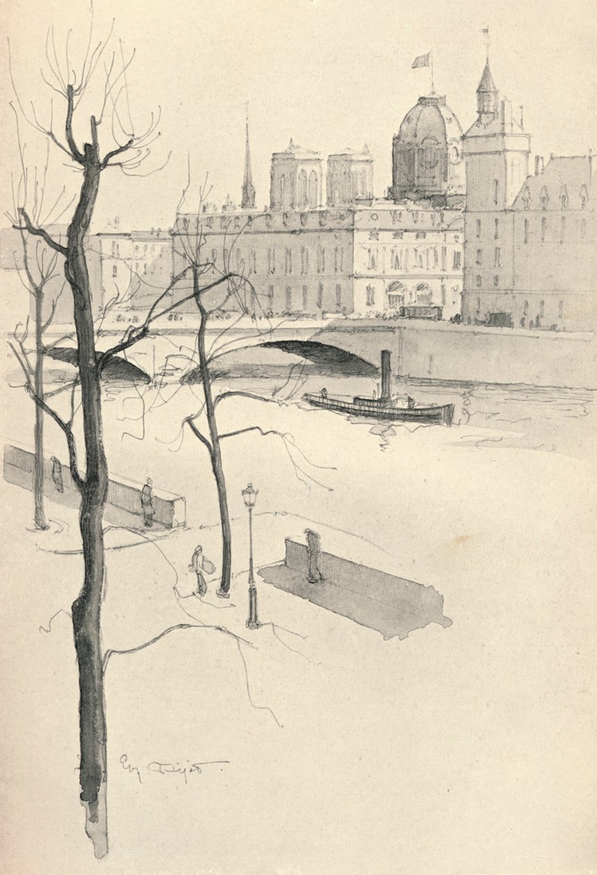 De Pont au Change, 1915 door Eugene Bejot