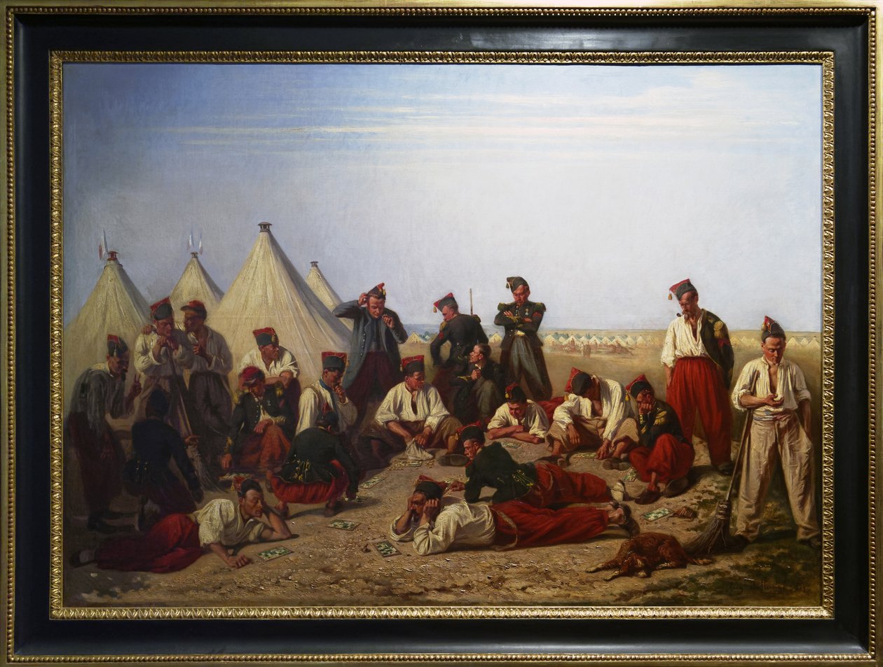 Het loterijspel op het kamp van Chalons door Eugene Bellanger