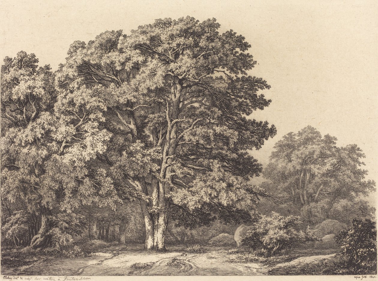 Ingang van een bos door Eugene Bléry