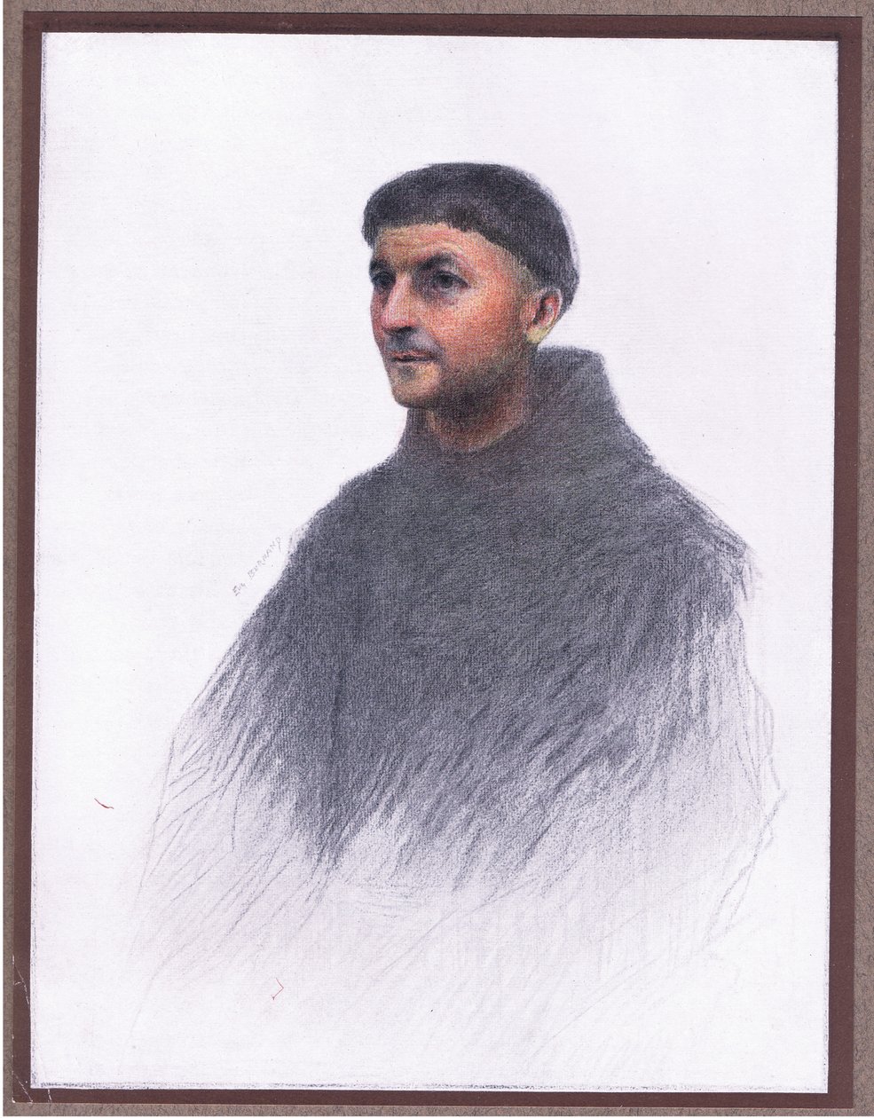 Een monnik door Eugene Burnand