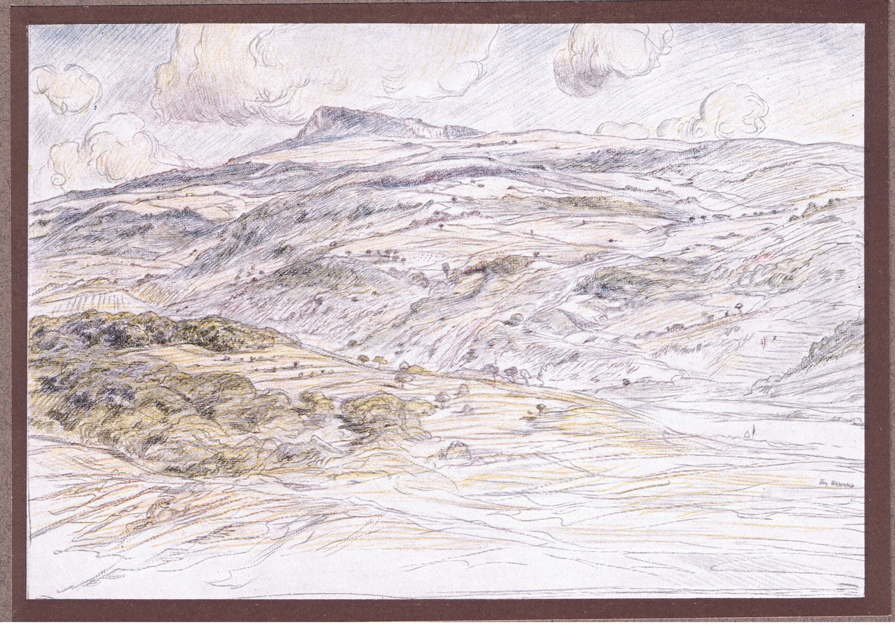 Berg La Verna door Eugene Burnand