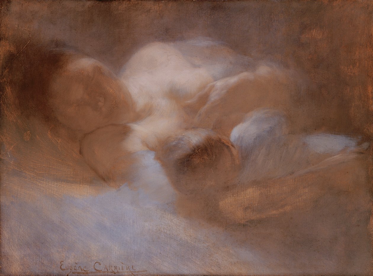 Moederschap (Lijden) door Eugène Carrière