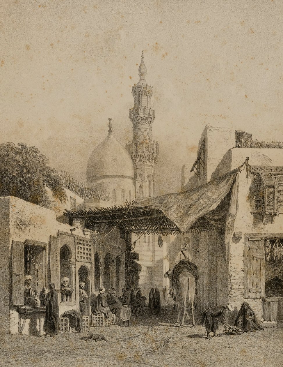 Aboulala Moskee in Boulaq door Eugene Ciceri