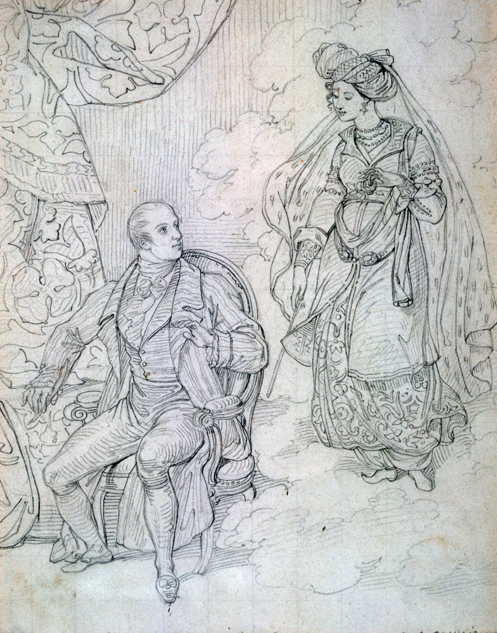 Zonder titel, ca. 1815-1865 door Eugene Deveria