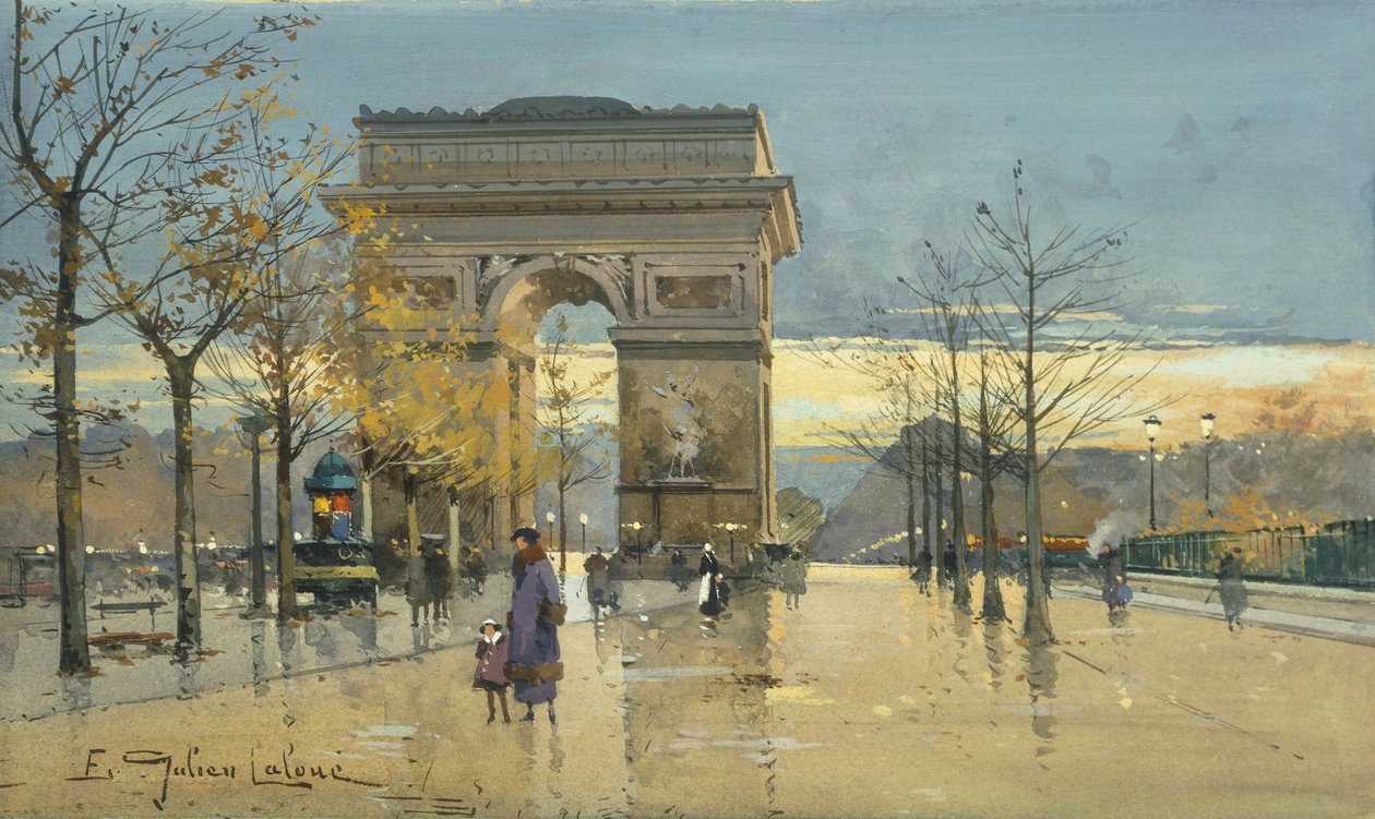 Arc de Triomphe door Eugene Galien Laloue