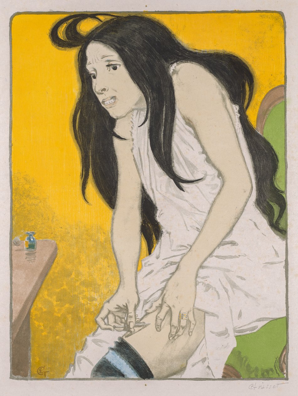 Morfineverslaafde door Eugene Grasset