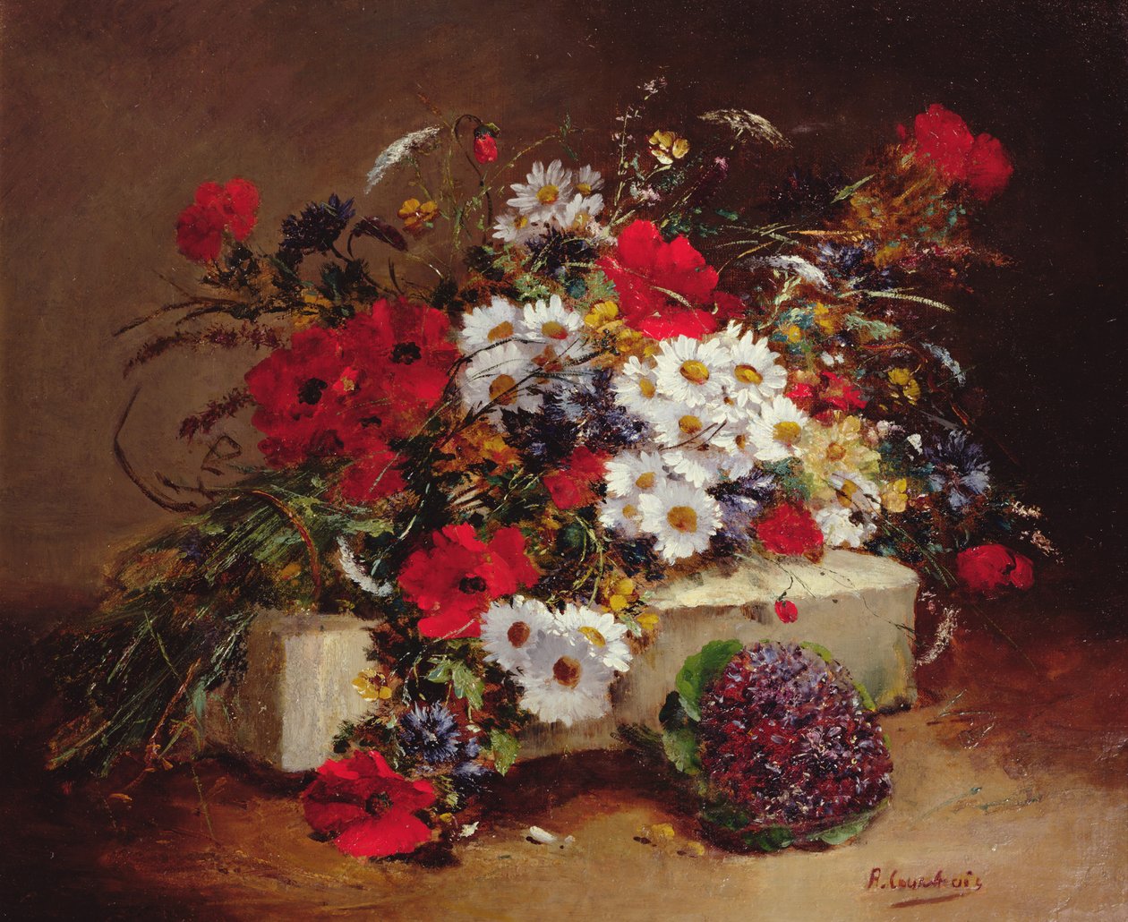 Klaprozen en Madeliefjes door Eugene Henri Cauchois
