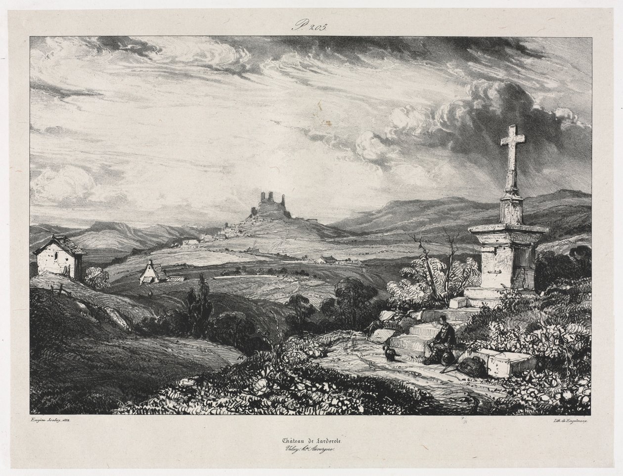 Château de Larderole, 1832 door Eugene Isabey