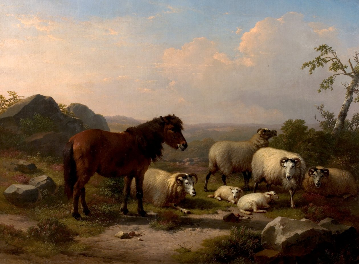 Goede vrienden, 1878 door Eugene Joseph Verboeckhoven