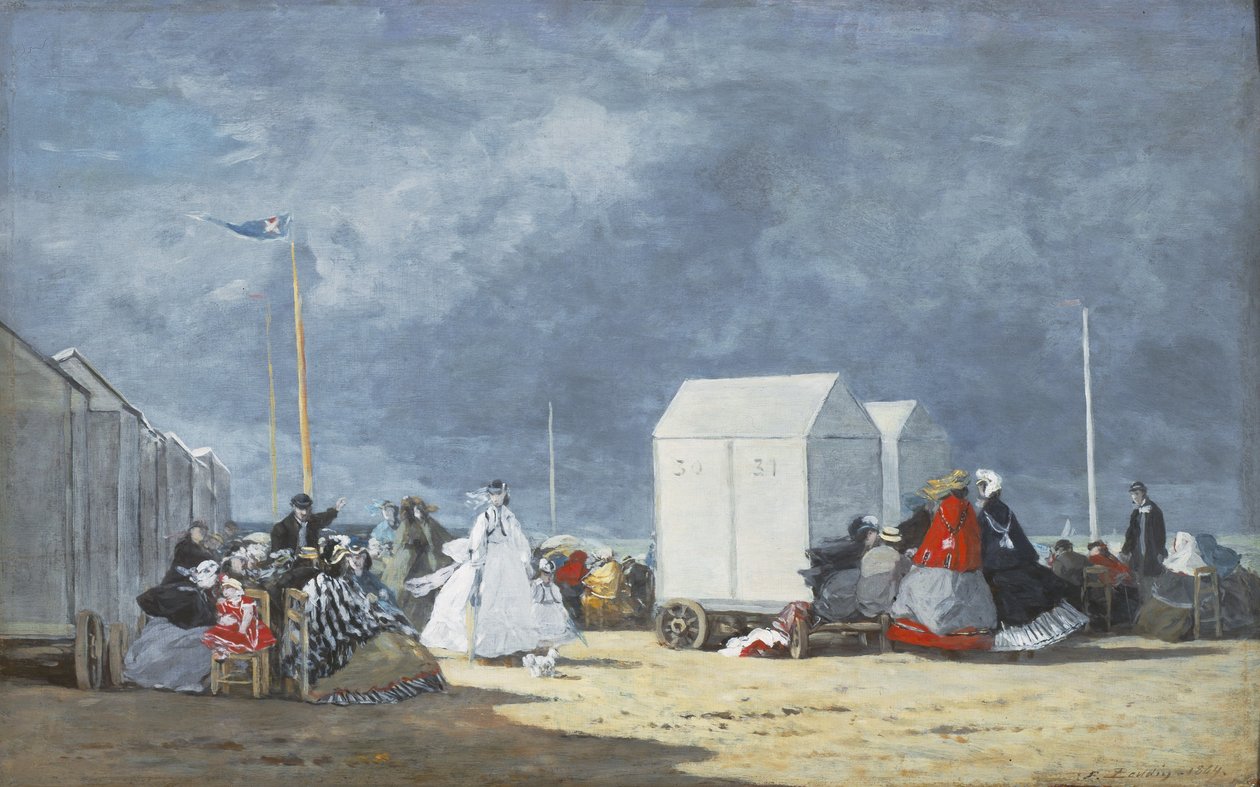 Naderende storm, 1864 door Eugene Louis Boudin