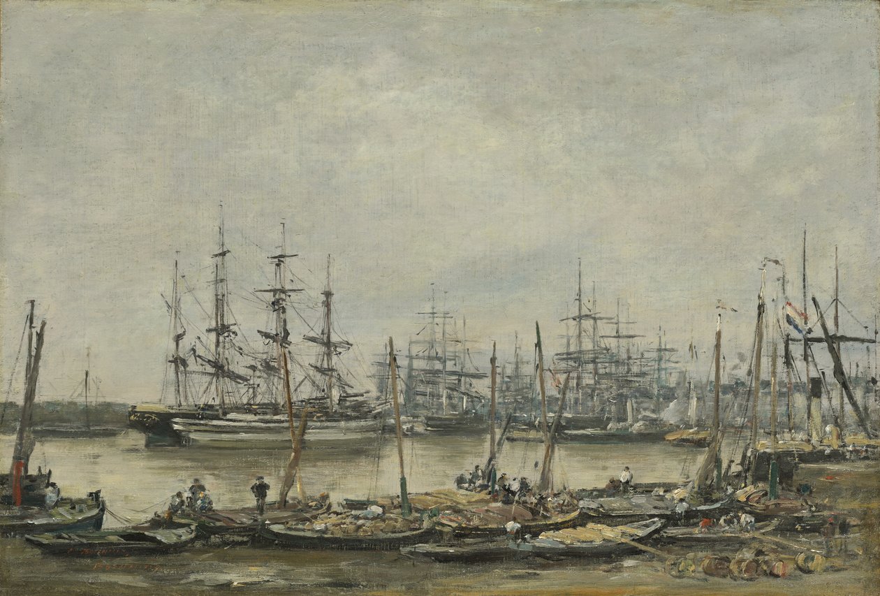 Bordeaux, de Kades, 1874 door Eugene Louis Boudin